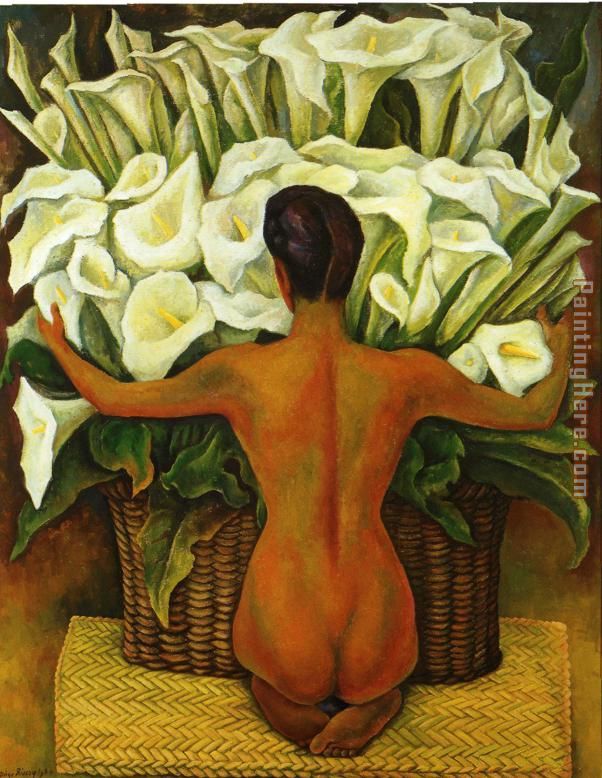 Diego Rivera Nude with Calla Lilies